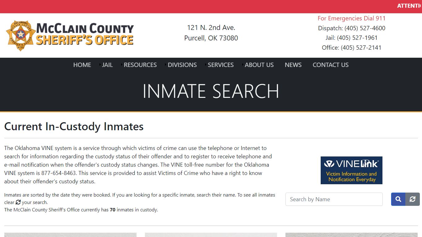 Inmate Search - McClain County Sheriff's Office