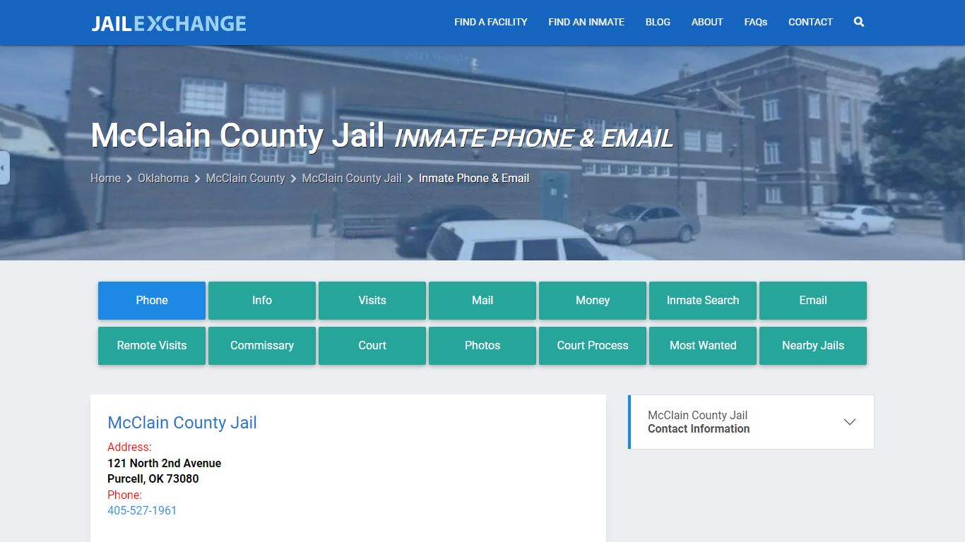 Inmate Phone - McClain County Jail, OK - Jail Exchange