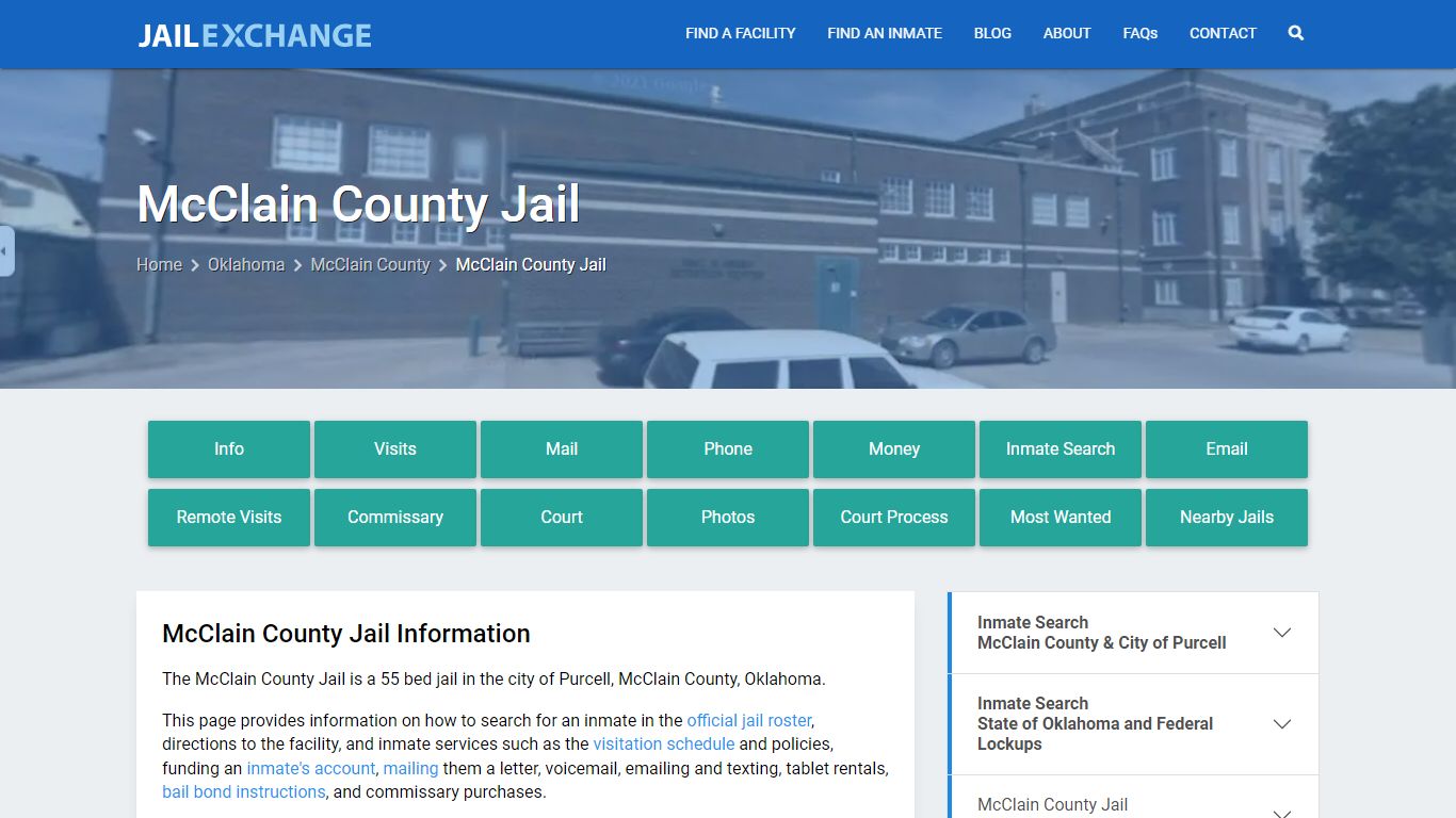 McClain County Jail, OK Inmate Search, Information